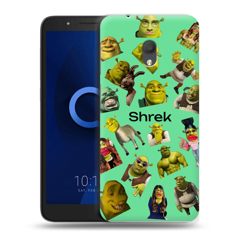 Силиконовый чехол на Alcatel 1C (2019) с принтом Шрек Shrek Силиконовый чехол на Alcatel 1C (2019) с принтом Шрек Shrek