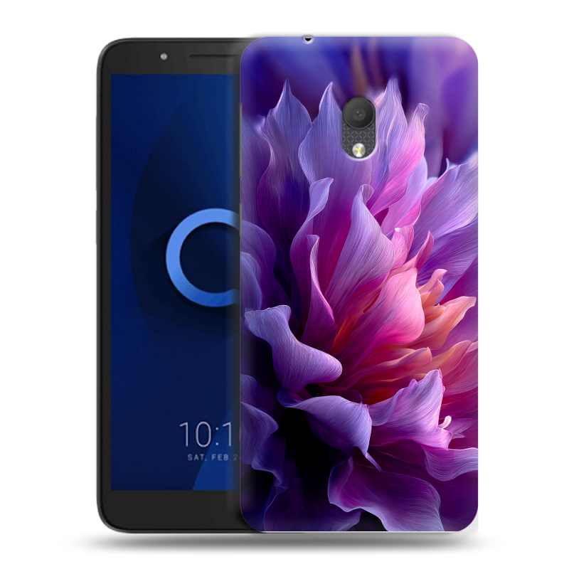 Силиконовый чехол на Alcatel 1C (2019) с принтом женский цветы Силиконовый чехол на Alcatel 1C (2019) с принтом женский цветы