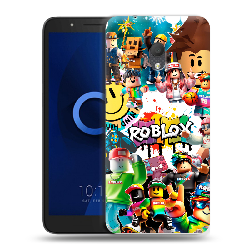 Силиконовый чехол на Alcatel 1C (2019) с принтом Roblox Роблокс Силиконовый чехол на Alcatel 1C (2019) с принтом Roblox Роблокс