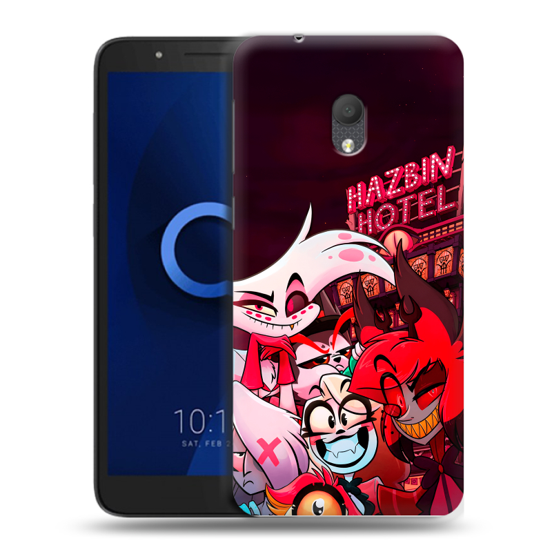 Силиконовый чехол на Alcatel 1C (2019) с принтом Hazbin Hotel Отель Хазбин Силиконовый чехол на Alcatel 1C (2019) с принтом Hazbin Hotel Отель Хазбин