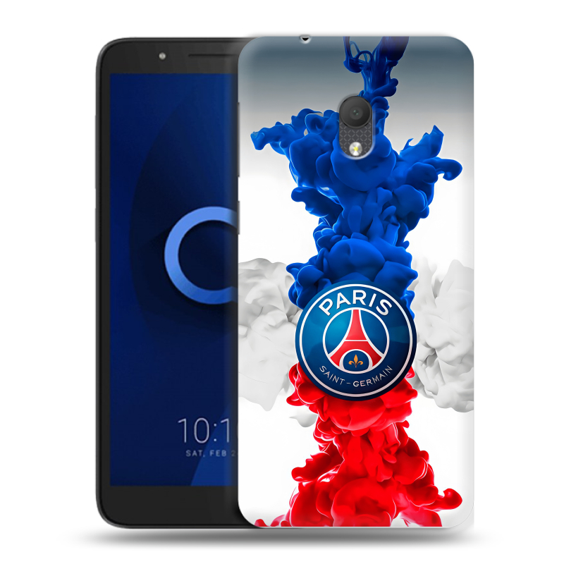 Силиконовый чехол на Alcatel 1C (2019) с принтом PSG ПСЖ Силиконовый чехол на Alcatel 1C (2019) с принтом PSG ПСЖ