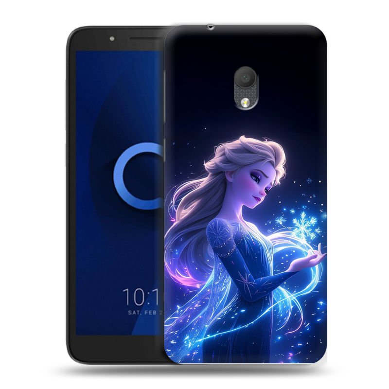 Силиконовый чехол на Alcatel 1C (2019) с принтом Холодное сердце Frozen Силиконовый чехол на Alcatel 1C (2019) с принтом Холодное сердце Frozen