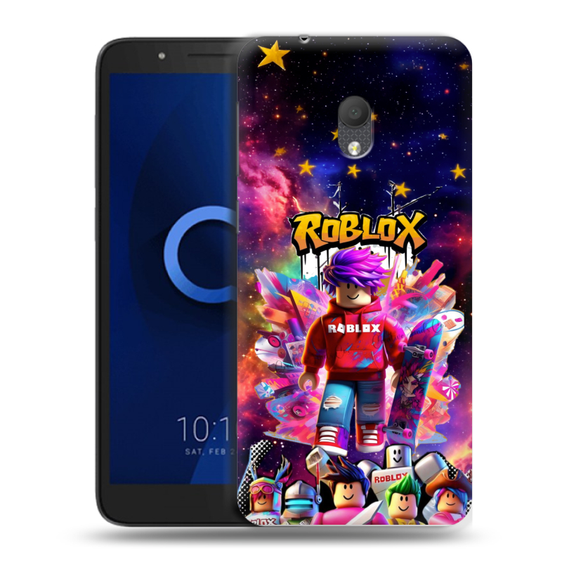 Силиконовый чехол на Alcatel 1C (2019) с принтом Roblox Роблокс Силиконовый чехол на Alcatel 1C (2019) с принтом Roblox Роблокс