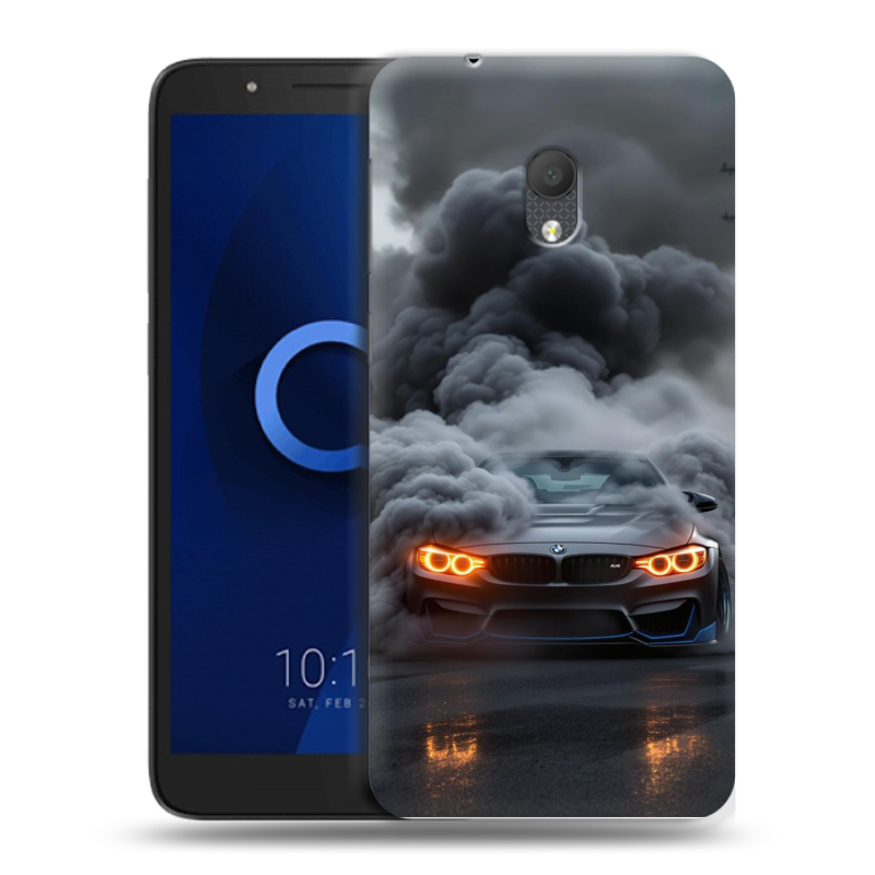 Силиконовый чехол на Alcatel 1C (2019) с принтом BMW БМВ Силиконовый чехол на Alcatel 1C (2019) с принтом BMW БМВ