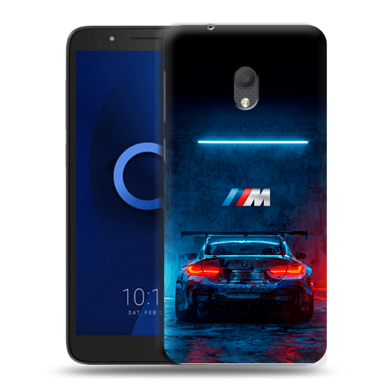 Силиконовый чехол на Alcatel 1C (2019) с принтом BMW БМВ Силиконовый чехол на Alcatel 1C (2019) с принтом BMW БМВ