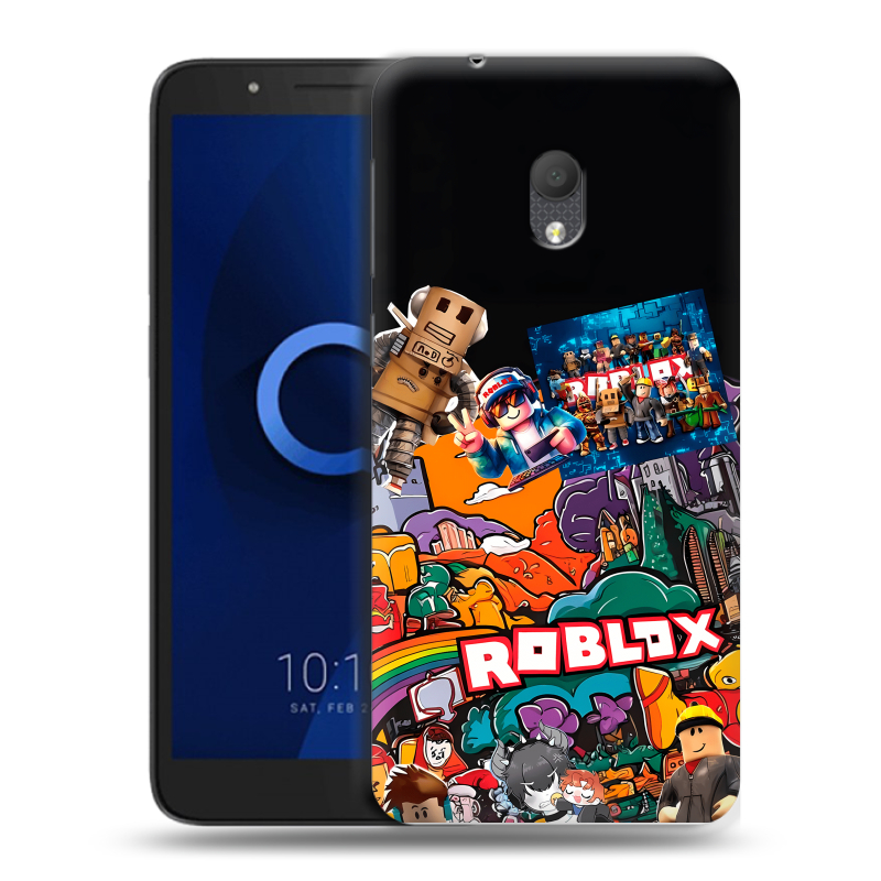 Силиконовый чехол на Alcatel 1C (2019) с принтом Roblox Роблокс Силиконовый чехол на Alcatel 1C (2019) с принтом Roblox Роблокс