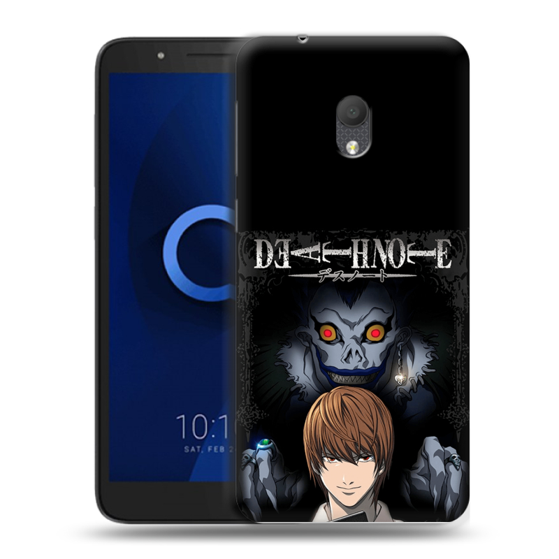 Силиконовый чехол на Alcatel 1C (2019) с принтом Death note Тетрадь смерти Силиконовый чехол на Alcatel 1C (2019) с принтом Death note Тетрадь смерти
