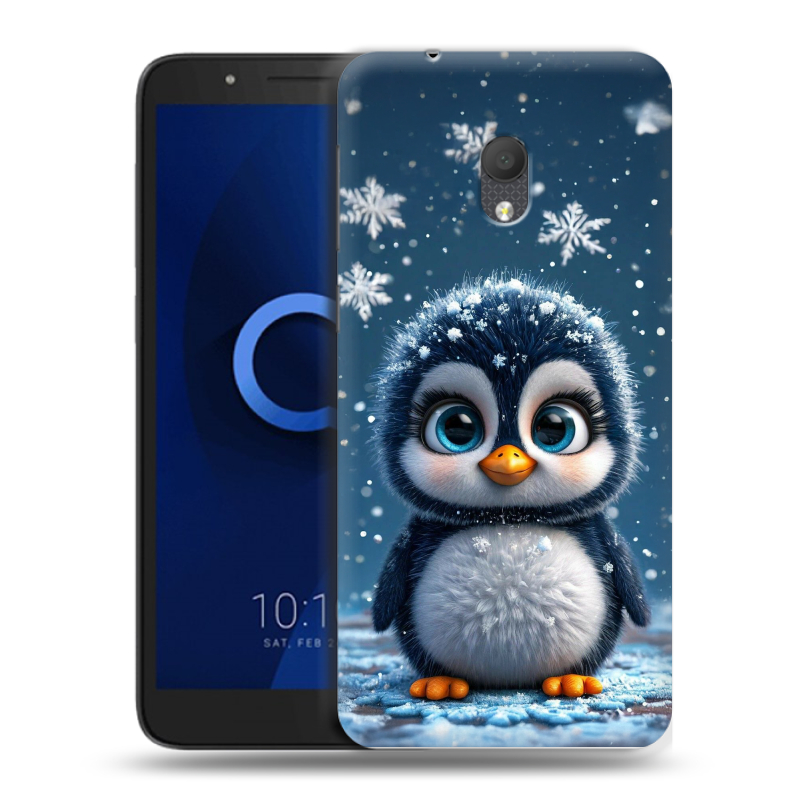 Силиконовый чехол на Alcatel 1C (2019) с принтом Новый год Силиконовый чехол на Alcatel 1C (2019) с принтом Новый год