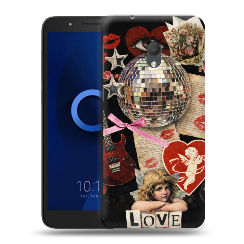 Силиконовый чехол на Alcatel 1C (2019) с принтом для девочек Силиконовый чехол на Alcatel 1C (2019) с принтом для девочек