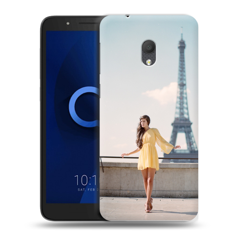 Силиконовый чехол на Alcatel 1C (2019) с принтом Париж Силиконовый чехол на Alcatel 1C (2019) с принтом Париж