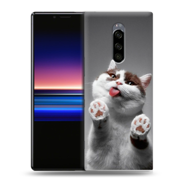 Силиконовый чехол на Sony Xperia 1 с принтом Коты Силиконовый чехол на Sony Xperia 1 с принтом Коты