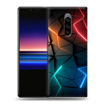 Силиконовый чехол на Sony Xperia 1 с принтом Абстракция неон Силиконовый чехол на Sony Xperia 1 с принтом Абстракция неон