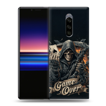 Силиконовый чехол на Sony Xperia 1 с принтом Скелет карты Силиконовый чехол на Sony Xperia 1 с принтом Скелет карты