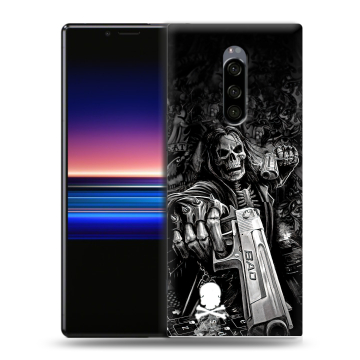 Силиконовый чехол на Sony Xperia 1 с принтом Скелет Силиконовый чехол на Sony Xperia 1 с принтом Скелет