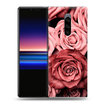 Силиконовый чехол на Sony Xperia 1 с принтом Цветы розы Силиконовый чехол на Sony Xperia 1 с принтом Цветы розы