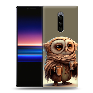 Силиконовый чехол на Sony Xperia 1 с принтом Сова Силиконовый чехол на Sony Xperia 1 с принтом Сова
