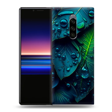 Силиконовый чехол на Sony Xperia 1 с принтом Листья Силиконовый чехол на Sony Xperia 1 с принтом Листья
