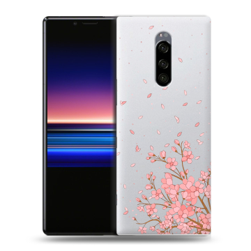 Силиконовый чехол на Sony Xperia 1 с принтом Ветка сакуры Силиконовый чехол на Sony Xperia 1 с принтом Ветка сакуры