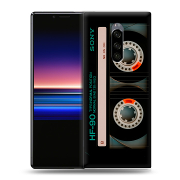 Силиконовый чехол на Sony Xperia 1 с принтом Кассета Силиконовый чехол на Sony Xperia 1 с принтом Кассета