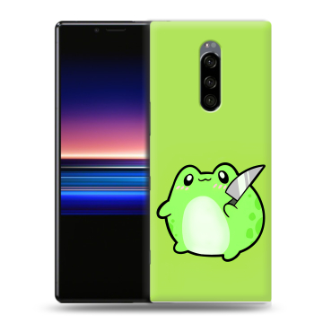 Силиконовый чехол на Sony Xperia 1 с принтом Лягушенок Силиконовый чехол на Sony Xperia 1 с принтом Лягушенок