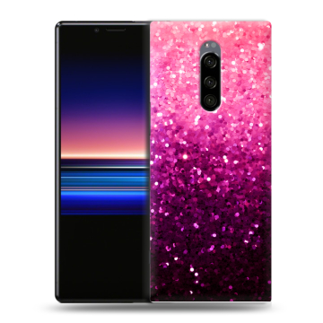 Силиконовый чехол на Sony Xperia 1 с принтом Блестки