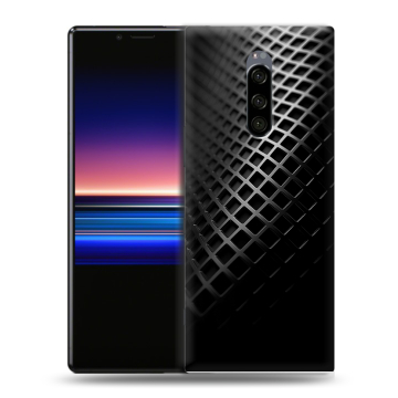 Силиконовый чехол на Sony Xperia 1 с принтом Текстура металла Силиконовый чехол на Sony Xperia 1 с принтом Текстура металла