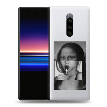 Силиконовый чехол на Sony Xperia 1 с принтом Мона Лиза Силиконовый чехол на Sony Xperia 1 с принтом Мона Лиза