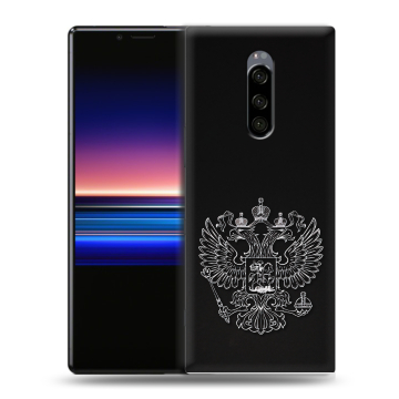 Силиконовый чехол на Sony Xperia 1 с принтом Герб России