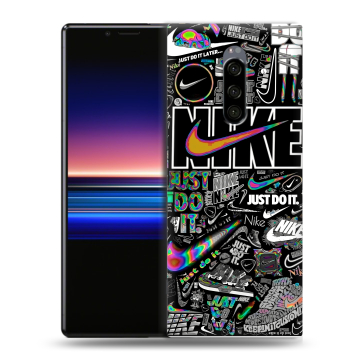 Силиконовый чехол на Sony Xperia 1 с принтом Найк