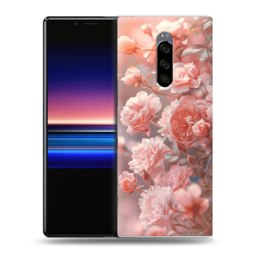 Силиконовый чехол на Sony Xperia 1 с принтом Розовые розы Силиконовый чехол на Sony Xperia 1 с принтом Розовые розы