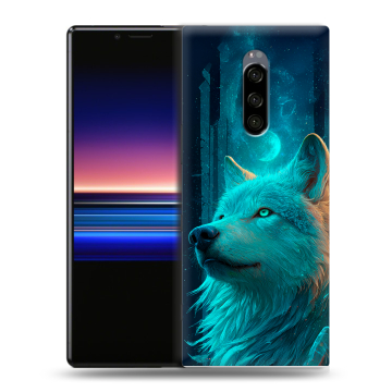 Силиконовый чехол на Sony Xperia 1 с принтом бабочки саккура Силиконовый чехол на Sony Xperia 1 с принтом бабочки саккура