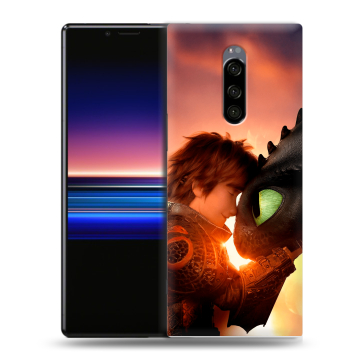 Силиконовый чехол на Sony Xperia 1 с принтом Как приручить дракона Силиконовый чехол на Sony Xperia 1 с принтом Как приручить дракона
