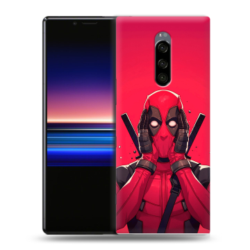 Силиконовый чехол на Sony Xperia 1 с принтом Дедпул Deadpool Силиконовый чехол на Sony Xperia 1 с принтом Дедпул Deadpool