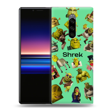 Силиконовый чехол на Sony Xperia 1 с принтом Шрек Shrek Силиконовый чехол на Sony Xperia 1 с принтом Шрек Shrek