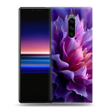 Силиконовый чехол на Sony Xperia 1 с принтом женский цветы Силиконовый чехол на Sony Xperia 1 с принтом женский цветы