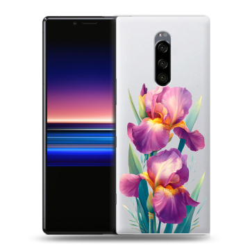 Силиконовый чехол на Sony Xperia 1 с принтом Цветы орхидеи Силиконовый чехол на Sony Xperia 1 с принтом Цветы орхидеи