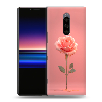 Силиконовый чехол на Sony Xperia 1 с принтом Розовая роза Силиконовый чехол на Sony Xperia 1 с принтом Розовая роза