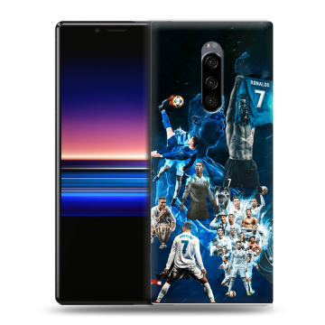 Силиконовый чехол на Sony Xperia 1 с принтом Реал Роналдо