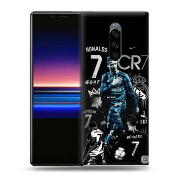 Силиконовый чехол на Sony Xperia 1 с принтом Реал Роналдо