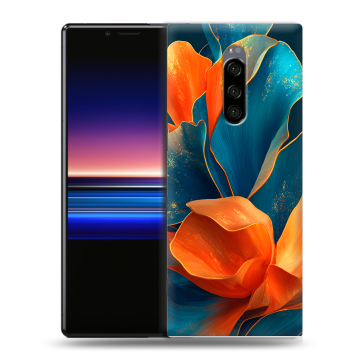 Силиконовый чехол на Sony Xperia 1 с принтом Цветы Силиконовый чехол на Sony Xperia 1 с принтом Цветы