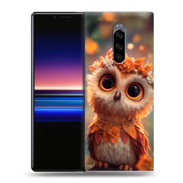Силиконовый чехол на Sony Xperia 1 с принтом Милая сова Силиконовый чехол на Sony Xperia 1 с принтом Милая сова