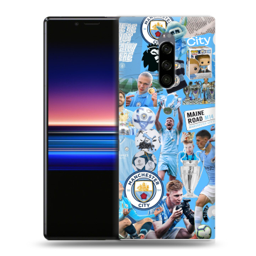 Силиконовый чехол на Sony Xperia 1 с принтом Man City Манчестер Сити Силиконовый чехол на Sony Xperia 1 с принтом Man City Манчестер Сити