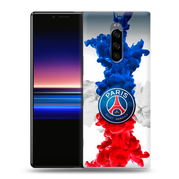 Силиконовый чехол на Sony Xperia 1 с принтом PSG ПСЖ Силиконовый чехол на Sony Xperia 1 с принтом PSG ПСЖ