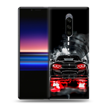 Силиконовый чехол на Sony Xperia 1 с принтом BMW БМВ