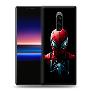 Силиконовый чехол на Sony Xperia 1 с принтом Spiderman Человек паук