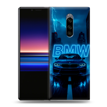 Силиконовый чехол на Sony Xperia 1 с принтом BMW БМВ Силиконовый чехол на Sony Xperia 1 с принтом BMW БМВ
