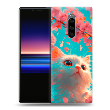Силиконовый чехол на Sony Xperia 1 с принтом Красивый кот Силиконовый чехол на Sony Xperia 1 с принтом Красивый кот