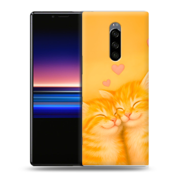 Силиконовый чехол на Sony Xperia 1 с принтом Милые котята Силиконовый чехол на Sony Xperia 1 с принтом Милые котята