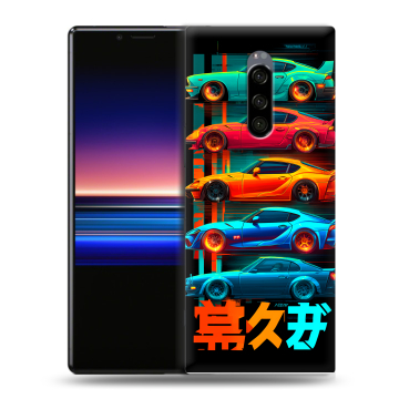 Силиконовый чехол на Sony Xperia 1 с принтом машины тачки Силиконовый чехол на Sony Xperia 1 с принтом машины тачки