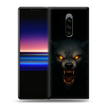Силиконовый чехол на Sony Xperia 1 с принтом Волк Силиконовый чехол на Sony Xperia 1 с принтом Волк